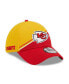 Фото #1 товара Men's Gold, Red Kansas City Chiefs 2023 Sideline 39THIRTY Flex Hat