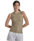 ფოტო #1 პროდუქტის Women's Round-Neck Sleeveless Rib-Knit Sweater