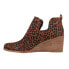 Фото #3 товара TOMS Kallie Leopard Wedge Round Toe Booties Womens Size 11 B Casual Boots 100175