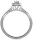 ფოტო #3 პროდუქტის Diamond Emerald-Cut Twist Shank Engagement Ring (5/8 ct. t.w.) in 14k White Gold
