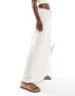 Фото #4 товара Miss Selfridge maxi skirt in natural linen