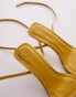 Фото #4 товара Topshop Wide Fit Fina barely there mid heeled sandals in gold