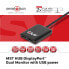 Club 3D Multi Stream Transport Hub DisplayPort 1.2 Dual Monitor - DisplayPort - 2x Displayport - Displayport 1.2 - 3840 x 2160 pixels - Black - 60 Hz