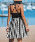 Фото #3 товара Women's Black Tank Boho Skirt Mini Beach Dress