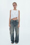 Trf high-rise wide-leg jeans