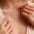 Minimalist Silver Diamond Necklace Diamond Amulets DP892