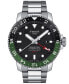 ფოტო #1 პროდუქტის Men's Swiss Automatic Seastar 1000 Powermatic 80 GMT Stainless Steel Bracelet Watch 46mm