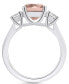 ფოტო #3 პროდუქტის Morganite (2 ct. t.w.) and Diamond (1/3 ct. t.w.) Ring in 14K White Gold