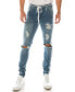 ფოტო #2 პროდუქტის Men's Modern Skinny Fit Distressed Track Jeans