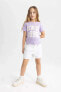 Kız Çocuk T-shirt Lila B5102a8/pr252