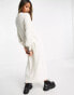 ONLY knitted v neck maxi dress in cream