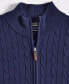 Фото #5 товара Men's Cable-Knit Full-Zip Sweater, Created for Macy's