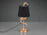 Ausgefallene Tischlampe Gold Schwarz