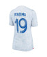 Фото #3 товара Women's Karim Benzema White France National Team 2022/23 Away Breathe Stadium Replica Player Jersey