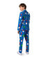 Big Boys Festivity Christmas Party Outfit Including Blazer, Pants and Tie Suit Set