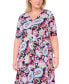 ფოტო #4 პროდუქტის Plus Size Paisley-Print Midi Dress