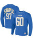 ფოტო #1 პროდუქტის Men's NFL X Staple Blue Los Angeles Chargers Core Long Sleeve Jersey Style T-shirt