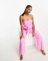 Forever New Petite bandeau wide leg jumpsuit in pink