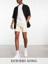 Фото #1 товара ASOS DESIGN skinny chino shorts in mid length in beige
