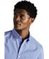 ფოტო #3 პროდუქტის Men's Slim Fit Button-Down Collar Non-Iron Stretch Mini Gingham Short Sleeve Shirt