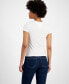 ფოტო #4 პროდუქტის Women's Cotton Slim-Fit Linear Logo T-Shirt