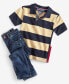 Фото #3 товара Little Boys Colorblocked Stripe Polo Shirt
