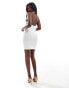 Фото #4 товара ASOS DESIGN high neck manipulated tuck mini dress in ivory