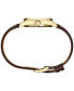 ფოტო #2 პროდუქტის Women's Essentials Brown Leather Strap Watch 30mm