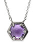 Фото #1 товара Jac + Jo by Anzie jac & Jo by Anzie Amethyst Solitaire Pendant Necklace (1-1/3 ct. t.w.) in Sterling Silver, 16" + 1" extender