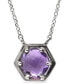 ფოტო #1 პროდუქტის Jac & Jo by Anzie Amethyst Solitaire Pendant Necklace (1-1/3 ct. t.w.) in Sterling Silver, 16" + 1" extender