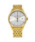 Men's Sophisticate Gold-Tone Stainless Steel , Silver-Tone Dial , 40mm Round Watch
