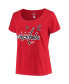 ფოტო #3 პროდუქტის Women's Alexander Ovechkin Red Washington Capitals Plus Size Name and Number Scoop Neck T-shirt