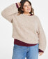 Фото #1 товара Plus Size Marled Bouclé Sweater, Created for Macy's