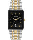 Men's Diamond-Accent Two-Tone Stainless Steel Bracelet Watch 30.5x45mm, Created for Macy's