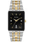 ფოტო #1 პროდუქტის Men's Diamond-Accent Two-Tone Stainless Steel Bracelet Watch 30.5x45mm, Created for Macy's