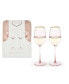 Фото #3 товара Rose Crystal White Wine Glass, Set of 2