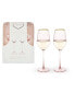 Rose Crystal White Wine Glass, Set of 2