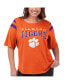 Women's Orange Clemson Tigers Plus Size Linebacker Half-Sleeve T-shirt