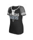 Women's Black Las Vegas Raiders Raglan Lace-Up T-shirt