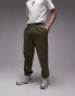 Фото #2 товара Topman vintage wash relaxed jogger in green - KHAKI