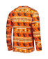 ფოტო #3 პროდუქტის Men's Orange Oregon State Beavers Swivel Long Sleeve T-shirt and Pants Sleep Set