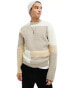 Фото #4 товара Only & Sons knitted crew neck jumper in tonal block patterm