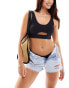 Фото #3 товара Vero Moda mix and match cut out bralet bikini top in black