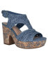 Фото #1 товара Women's Osanna Woven Raffia Platform Sandals