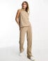 Фото #2 товара Vero Moda plisse sleeveless top co-ord in stone