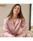 Фото #2 товара Women's 22 Momme Full Length Silk Pajamas Set