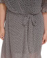 Фото #1 товара Plus Size Printed Smocked-Sleeve Midi Dress