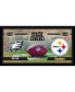 Фото #1 товара Philadelphia Eagles vs. Pittsburgh Steelers Framed 10" x 20" House Divided Football Collage