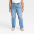 Фото #1 товара Women's High-Rise Straight Leg Jeans - Ava & Viv