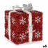 Gift Box White Red Silver polypropylene PET 20 x 23 x 20 cm (6 Units)